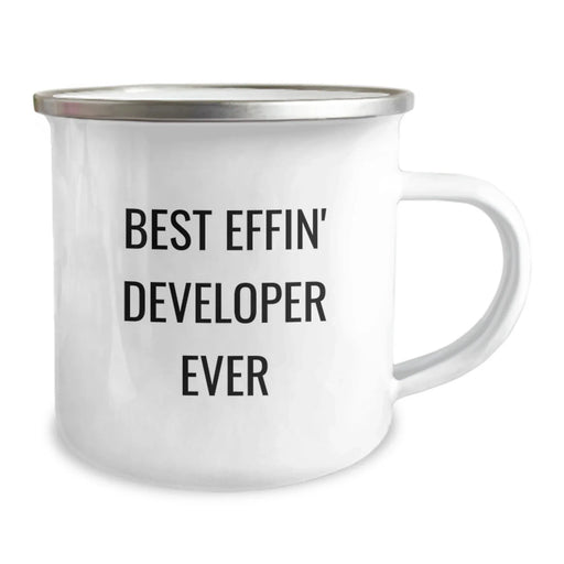 Developer Gifts Funny Camping Mug Best Effin' Developer Ever Christmas Unique Gifts for Developers Friends Family Men Women - Image 2