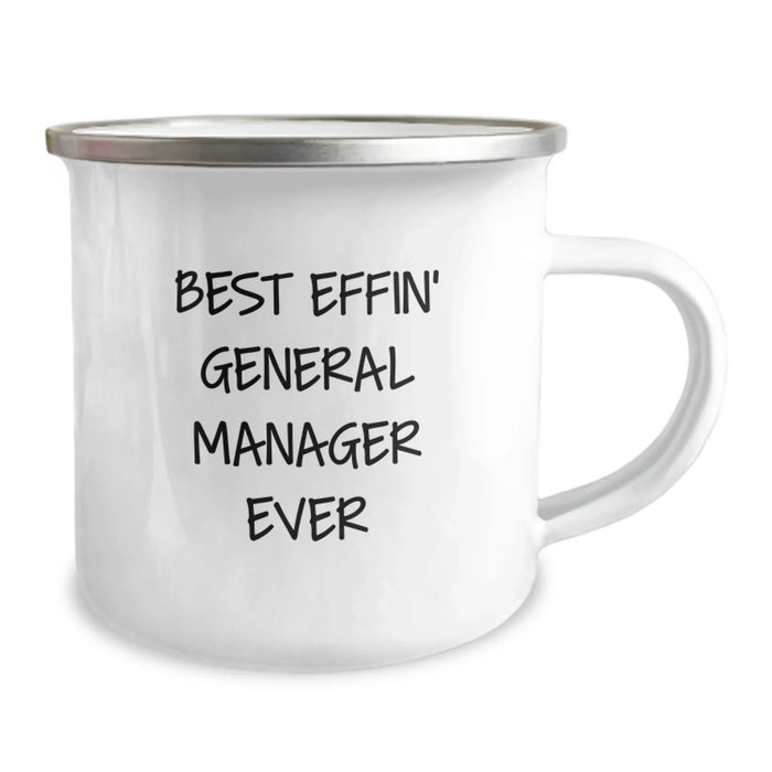 Funny General Manager Gifts for Men, Best Effin' General Manager Ever Camping Mug, Birthday Unique Gifts from Friends - Image 2