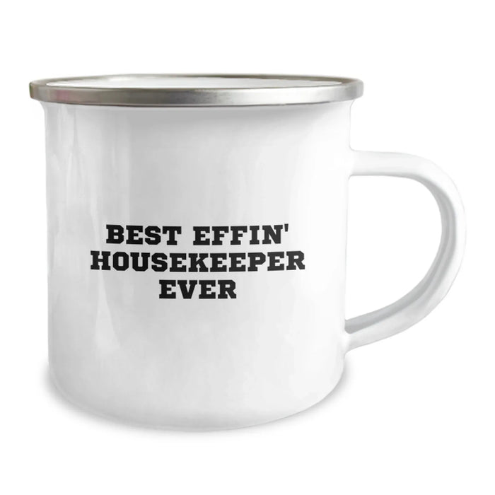 Funny Housekeeper Gifts for Housekeeper Men - Best Effin' Housekeeper Ever Camping Mug, Birthday Unique Gifts from Friends - Image 2