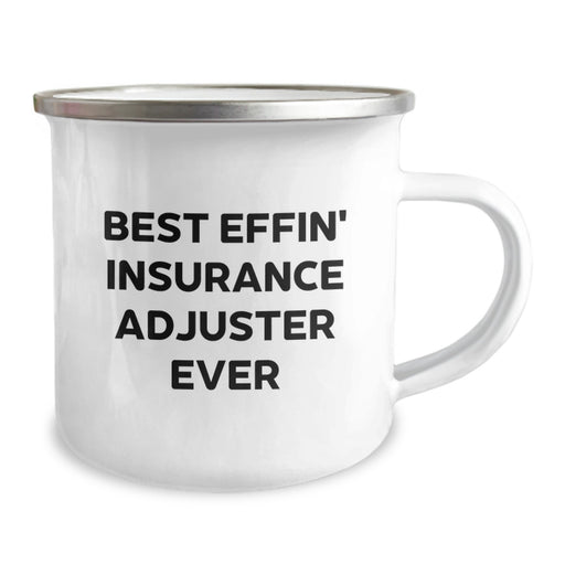 Funny Insurance Adjuster Gifts from Men - Best Effin' Ever Camping Mug for Dad - Insurance Adjuster Unique Gifts for Father's Day - Image 2