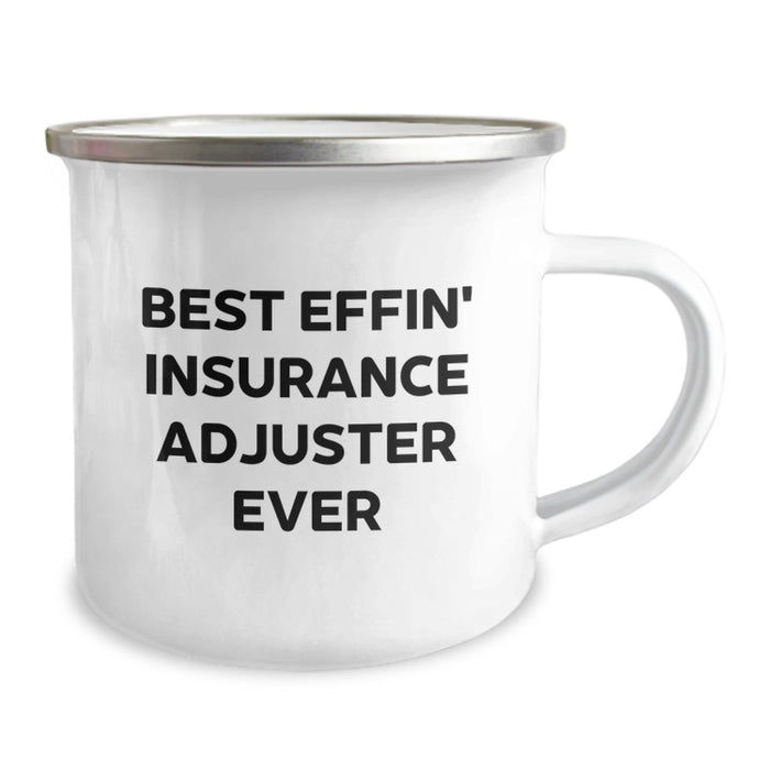 Funny Insurance Adjuster Gifts from Men - Best Effin' Ever Camping Mug for Dad - Insurance Adjuster Unique Gifts for Father's Day - Image 2