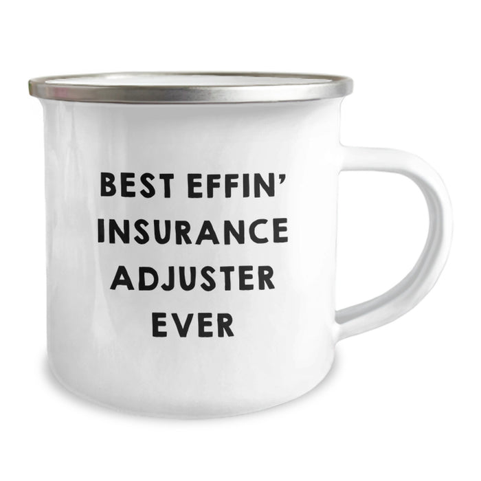 Funny Insurance Adjuster Gifts, Best Effin' Ever Camping Mug, Unique Father's Day Unique Gifts for Insurance Adjuster Men - Image 2