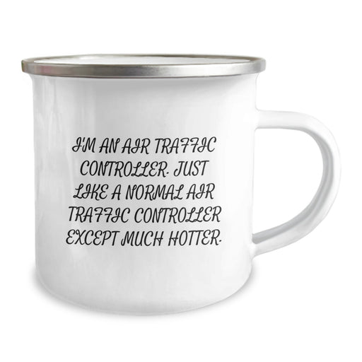 Air Traffic Controller Funny Gifts, Camping Mug for Air Traffic Controller Graduation, Enamel Finish, 12 oz Capacity - Gifts from Friends to Air Traffic Controller Men - Image 2