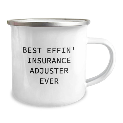 Funny Insurance Adjuster Gifts for Men, Best Effin' Insurance Adjuster Ever Camping Mug, Unique Father's Day Unique Gifts from Friends - Image 2
