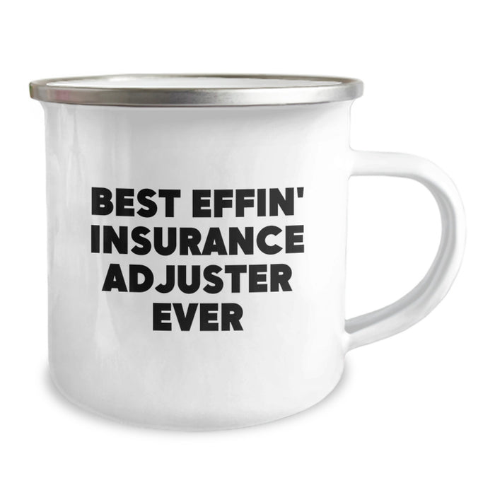 Funny Insurance Adjuster Gifts for Men, Best Effin' Dad, Camping Mug for Insurance Adjuster, Father's Day Unique Gifts from Family - Image 2
