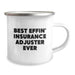 Funny Insurance Adjuster Gifts for Men, Best Effin' Dad, Camping Mug for Insurance Adjuster, Father's Day Unique Gifts from Family - Image 2