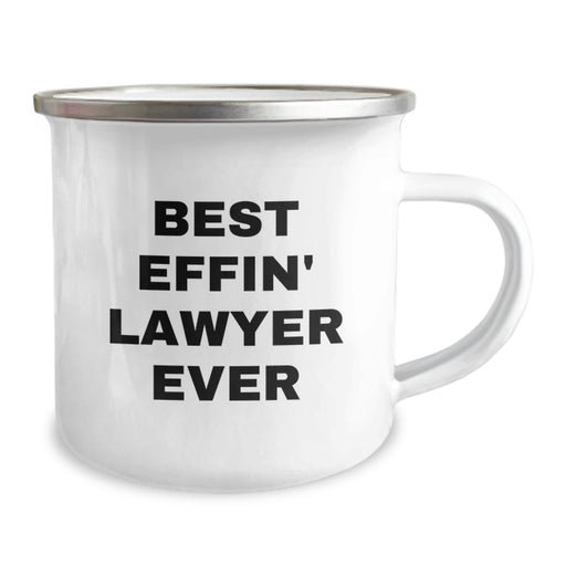 Funny Lawyer Gifts from Men, Best Effin' Lawyer Ever Camping Mug for Lawyers, Unique Father's Day Unique Gifts - Image 2