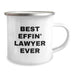 Funny Lawyer Gifts from Men, Best Effin' Lawyer Ever Camping Mug for Lawyers, Unique Father's Day Unique Gifts - Image 2
