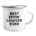 Funny Lawyer Gifts from Friends - Best Effin' Lawyer Ever Camping Mug for Men - Unique Father's Day Unique Gifts for Lawyers - 12 oz Stainless Steel Enamel Finish - Image 2