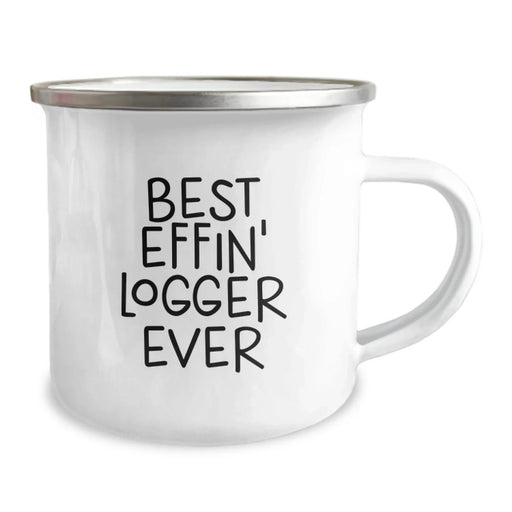 Funny Logger Camping Mug Gifts from Friends for Birthday - Best Effin' Logger Ever, Great Logger Enthusiast Mug, Funny Camping Mug Gift Ideas - Image 2