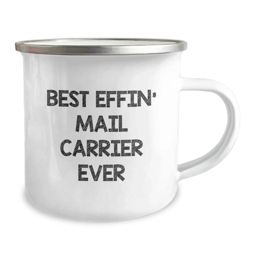 Funny Mail Carrier Gifts for Him - Best Effin' Mail Carrier Ever Camping Mug for Valentine's Unique Men Gifts from Friends - Image 2
