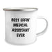 Funny Medical Assistant Gifts for Valentine's, Best Effin' Medical Assistant Ever Camping Mug, Stainless Steel Enamel Finish - Image 2