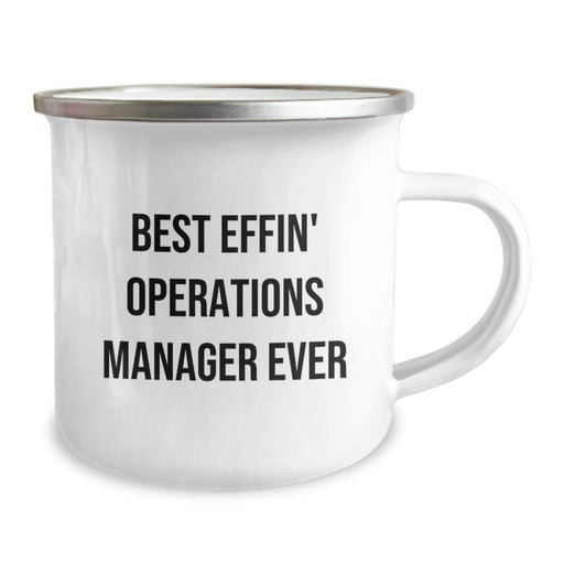 Funny Operations Manager Gifts, Best Effin' Operations Manager Ever Humor, Father's Day Unique Gifts for Operations Manager, Camping Mug - Image 2