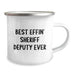 Funny Sheriff Deputy Christmas Unique Gifts from Men to Best Effin' Sheriff Deputy Ever Lover Camping Mug - Image 2