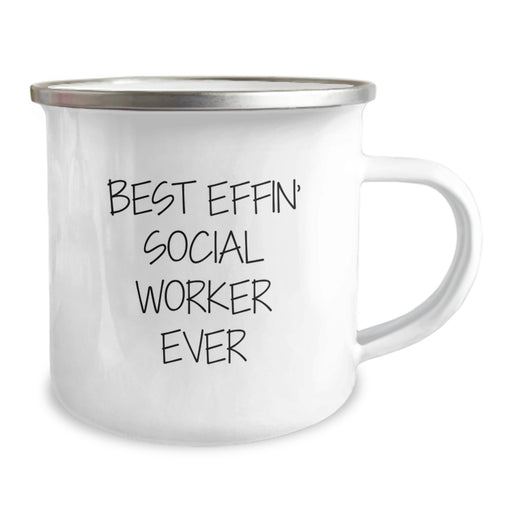 Best Social Worker Ever Funny Camping Mug, Gifts from Men to Social Worker Friends on Father's Day Unique Gifts - Image 2