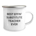 Funny Substitute Teacher Gifts for Men - Best Effin' Teacher Ever Stainless Steel Camping Mug - Birthday Unique Gifts for Substitute Teacher Friends - Image 2