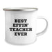 Funny Teacher Camping Mug Gifts for Teachers from Friends, Best Effin' Teacher Ever Christmas Unique Mug, Stainless Steel - Image 2