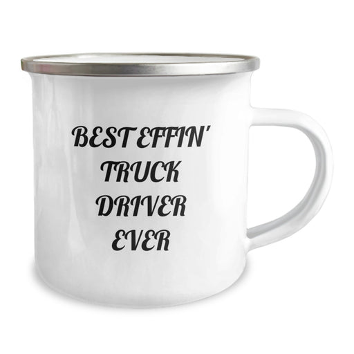 Funny Truck Driver Gifts for Him, Best Effin' Truck Driver Ever Camping Mug, Perfect Unique Father's Day Unique Gifts - Image 2