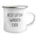 Funny Warden Camping Mug, Best Effin' Warden Ever Quote, Unique Gifts for Warden Friends and Family, Christmas Unique Gifts from Men to Warden - Image 2