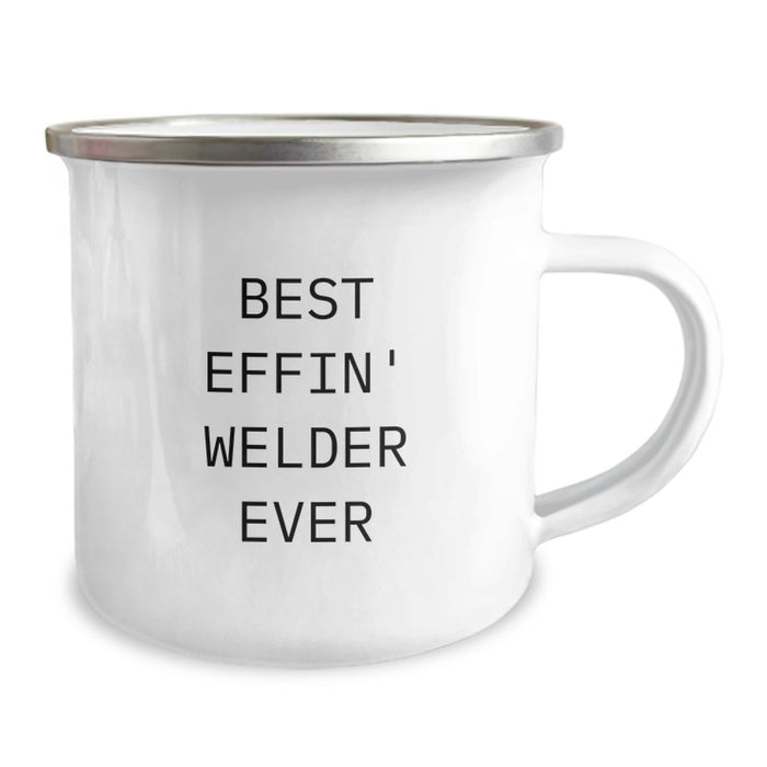Funny Welder Gifts for Men - Best Effin' Welder Ever Engraved Camping Mug, Perfect for Welder Dad on Mother's Day Unique Gifts from Family - Image 2