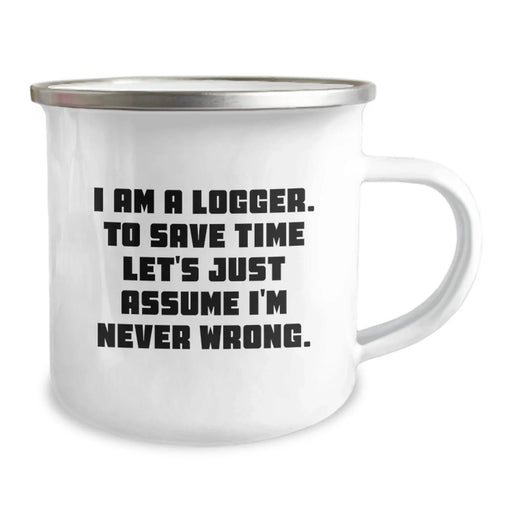 Funny Logger Gifts - Camping Mug for Birthday Unique Gifts from Friends to Logger on Special Occasion - Image 2