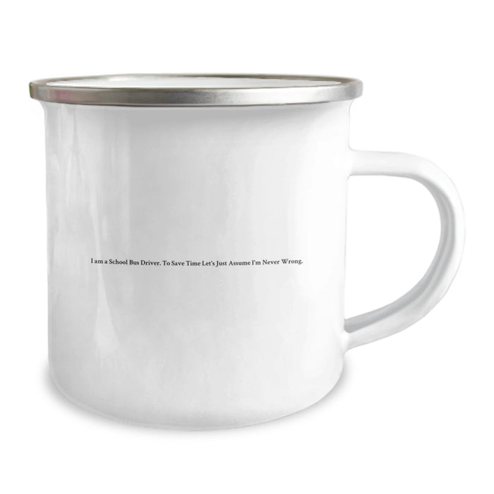 Funny School Bus Driver Gifts from Family - Unique Father's Day Ideas for School Bus Driver Dad with Camping Mug - Image 2