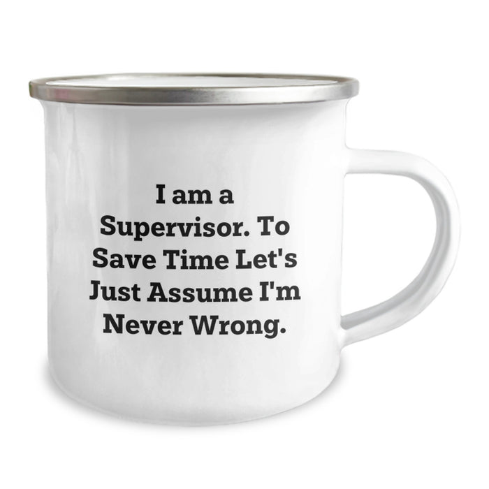 Funny Supervisor Gifts from Friends - I'm Never Wrong Camping Mug for Dad on Father's Day - Perfect for Men Coworkers Family - Image 2