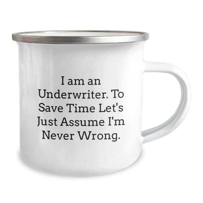 Funny Underwriter Gifts from Family - I'm Never Wrong Camping Mug for Father's Day Unique Presents - Image 2
