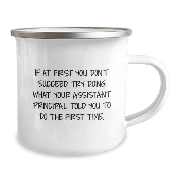 Funny Assistant Principal Gifts for Men, Father's Day Unique Gifts from Friends or Coworkers, Camping Mug - Image 2