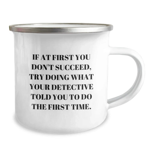 Detective Camping Mugs - Funny Gift for Detective Fans - Birthday Unique Gifts from Friends - Image 2