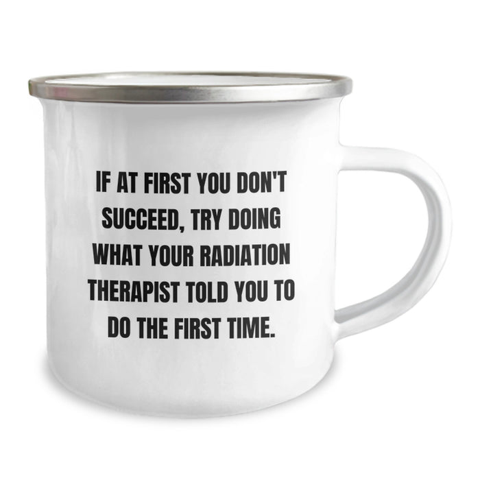 Funny Radiation Therapist Gifts for Men, Inspirational Graduation Unique Gifts from Friends, Cute Camping Mug for Radiation Therapist - Image 2
