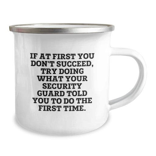 Funny Security Guard Quote Gifts from Friends, Inspirational Camping Mug for Men, Unique Graduation Gifts for Security Guard - Image 2