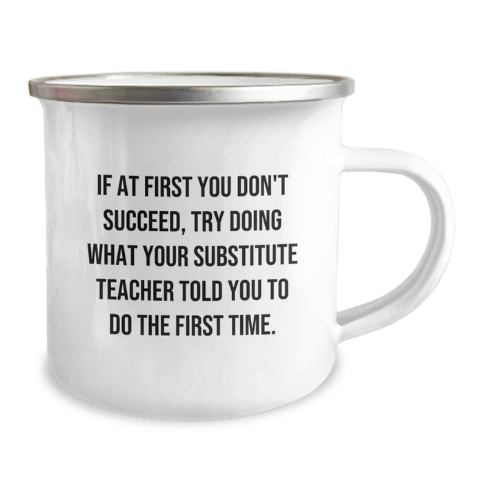 Funny Substitute Teacher Camping Mug Gifts from Friends to Graduation Unique Gifts - Image 2