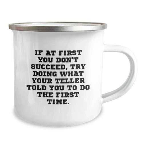 Funny Teller Camping Mug Gifts for Teller, Birthday Unique Gifts from Friends, Men's Camping Coffee Mugs with Inspirational Quote - Teller Said So, Try Again. - Image 2