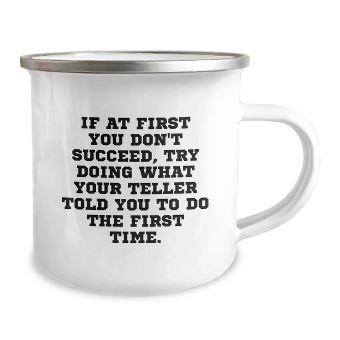 Funny Teller Camping Mug Gifts for Teller, Birthday Unique Gifts from Friends, Men's Camping Coffee Mugs with Inspirational Quote - Teller Said So, Try Again. - Image 2