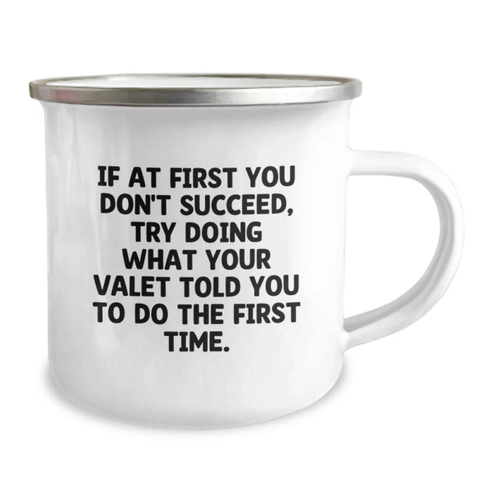 Funny Valet Gifts, Birthday Unique Gifts for Valet, Camping Mug with Inspirational Quote - Gifts from Friends for Valet - Image 2