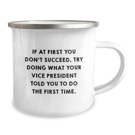 Funny Vice President Gifts from Friends for Graduation Unique Gifts, Vice President Camping Mug with Inspirational Quote, 12 oz Stainless Steel Mug - Image 2