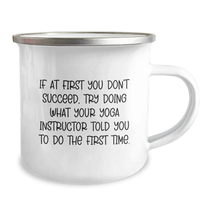 Funny Yoga Instructor Camping Mug Gifts from Family for Graduation Unique Gift - Image 2