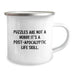 Funny Puzzle Lovers Gifts for Men, Women, and Friends, Camping Mug, Puzzles Are Not A Hobby It's A Post-apocalyptic Life Skill, Birthday Unique Gifts from Family - Image 2