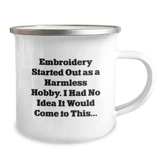 Embroidery Gifts for Her - Funny Camping Mug for Friends, Sisters, and Family - Inspirational Quotes and Custom Designs for Graduation - Gifts from Mom, Dad, or Friends - Image 2