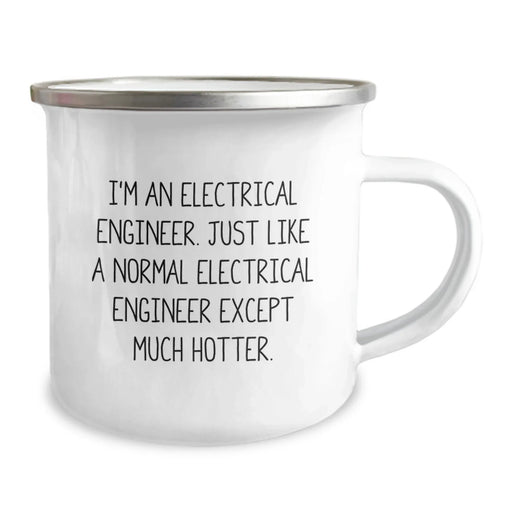 Electrical Engineer Gifts, Funny Quotes, 12 oz Stainless Steel Camping Mug for Birthday Men, Women, Friends, Coworkers, Family - Image 2