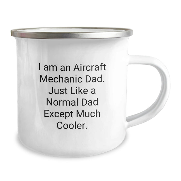 Aircraft Mechanic Dad Gifts, Funny Camping Mug with I Am An 'Aircraft Mechanic Dad' Quote, Perfect for Graduation Unique Gifts from Family to Friends - Image 2