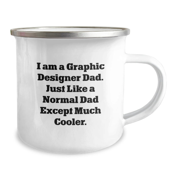 Funny Graphic Designer Camping Mug Gifts for Dad Graduation Unique Presents from Family - Image 2