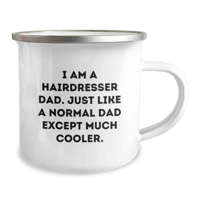 Funny Hairdresser Gifts from Dad Men - I Am A Hairdresser Dad Camping Mug Graduation Unique Gifts - Image 2