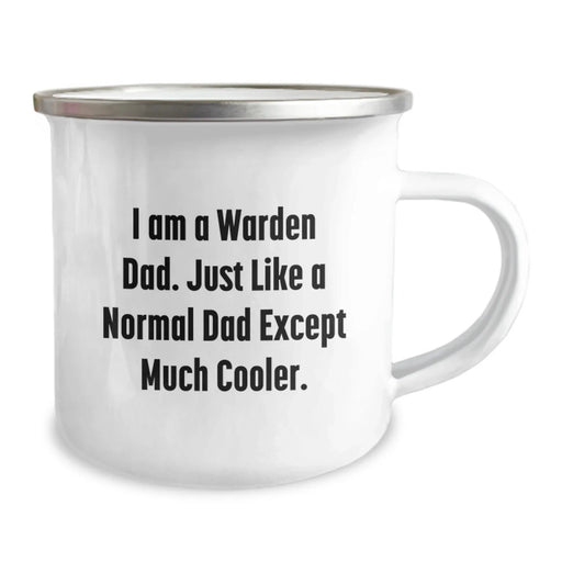 Funny Warden Gifts, I Am A Warden Dad Camping Mug, Perfect Christmas Unique Gifts from Dad to Warden - Image 2