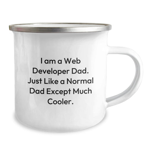Funny Web Developer Dad Gifts from Men Graduation Unique Gifts for Web Developer Friends - Camping Mug with Web Developer Quote - 'I Am A Web Developer Dad' - Image 2