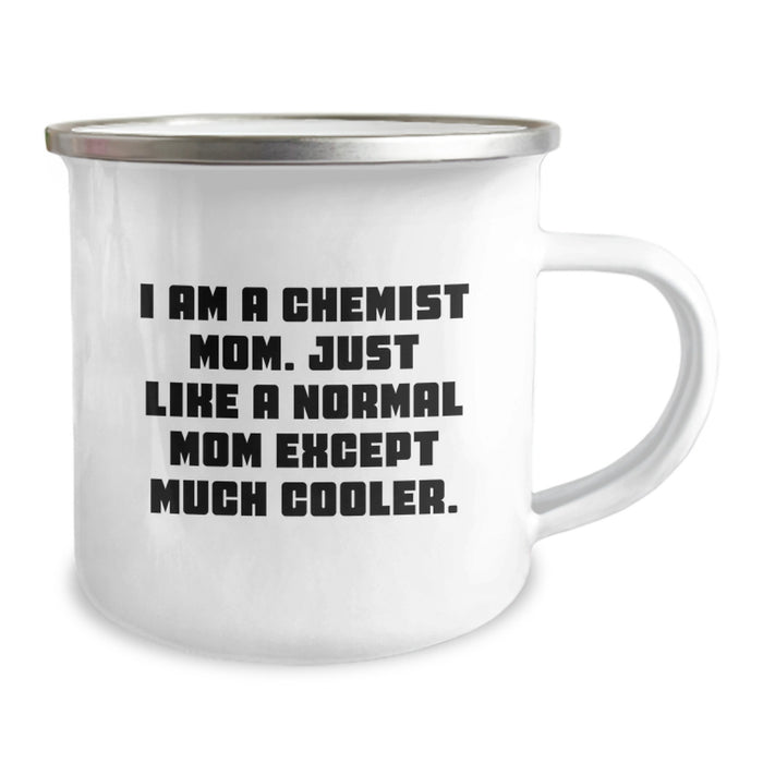 Cool Chemist Mom Graduation Gifts for Him, Funny Camping Mugs for Chemist Friends and Family, 12 oz Stainless Steel Enamel Finish - Gifts from Men, Women, or Friends to Chemist Graduates - Image 2