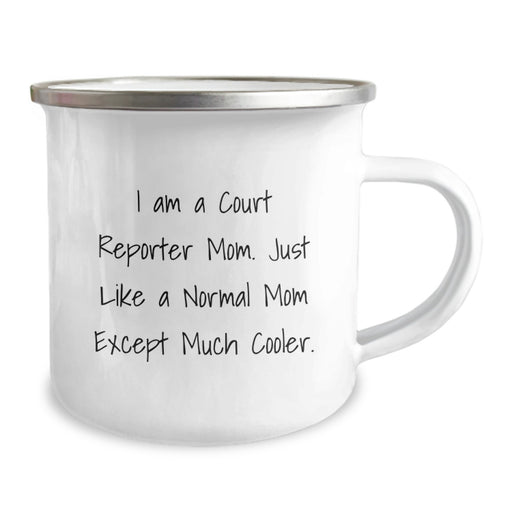 Court Reporter Mom Graduation Unique Gifts from Family, Funny Camping Mug for Court Reporters, Court Reporter Mom Camping Mug - Image 2