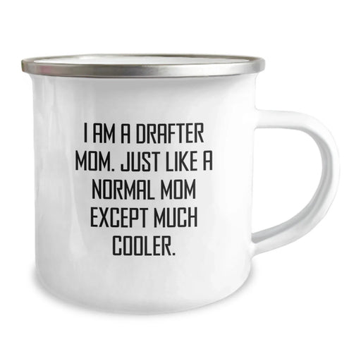Cute Drafter Gifts for Men, Funny Camping Mug for Christmas Unique Gifts from Family, Drafter Mom's Awesome Mug - Image 2