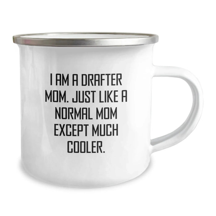 Cute Drafter Gifts for Men, Funny Camping Mug for Christmas Unique Gifts from Family, Drafter Mom's Awesome Mug - Image 2